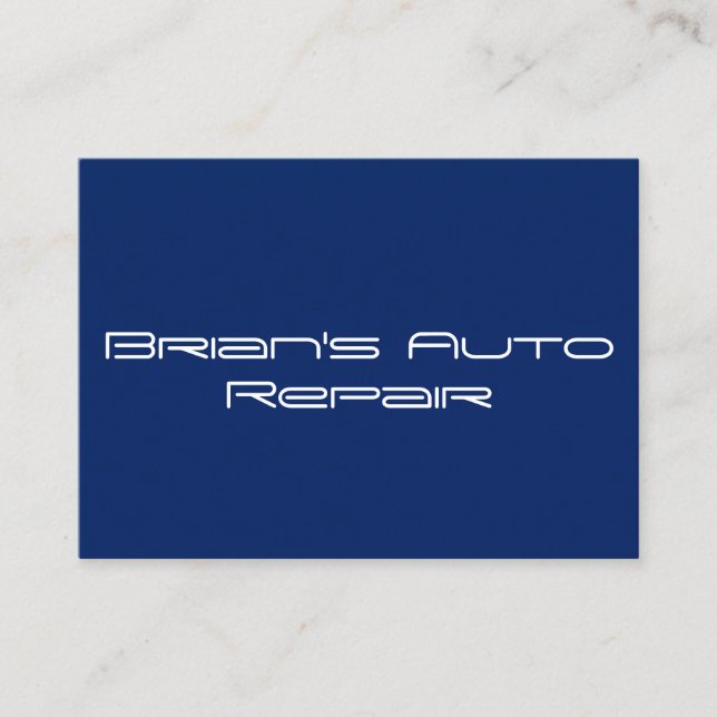 Cartes de visite professionnels bleus solides (Devant)