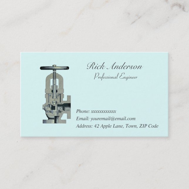 Cartes de visite professionnels d'ingénieur (Devant)