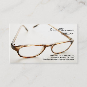 Cartes de visite professionnels d'opticien en