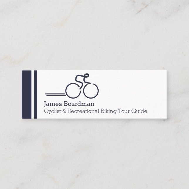 Cartes de visite professionnels maigres de guide (Devant)