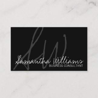 Cartes de visite professionnels simples en noir et