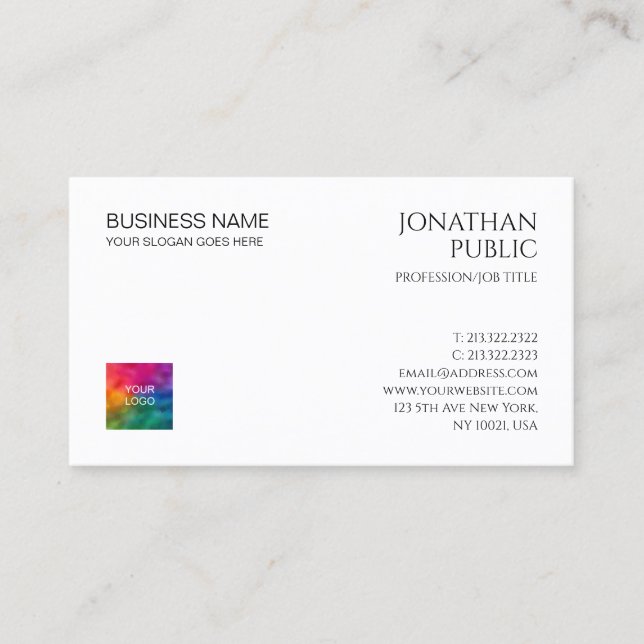 Cartes de visite professionnels Votre entreprise L (Devant)
