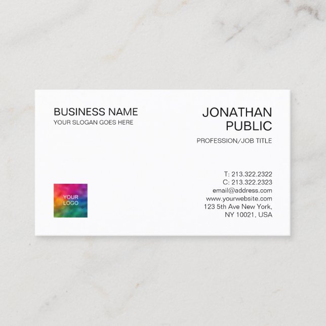 Cartes de visite professionnels Votre entreprise L (Devant)