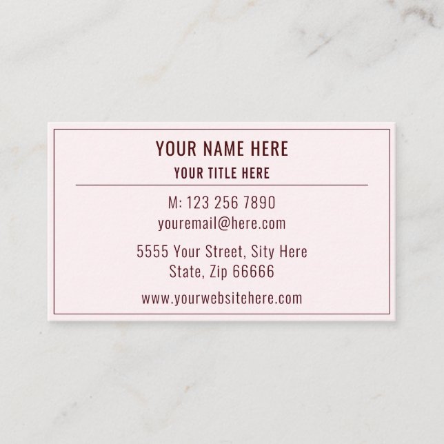 Cartes de visite promotionnelles personnalisées Ex (Devant)