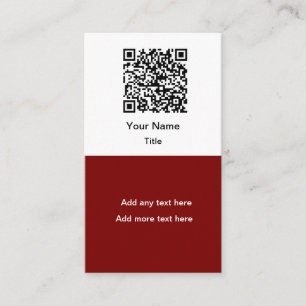 Cartes de visite promotionnelles simples avec QR C
