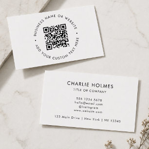 Cartes de visite QR Code Carte personnalisée bla
