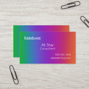 Cartes de visite Rainbow Gradient