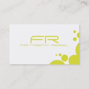 Cartes de visite rebelles fantastiques jaunes