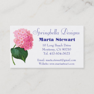 Cartes de visite Redoute Rose Hydrangea Fleurs