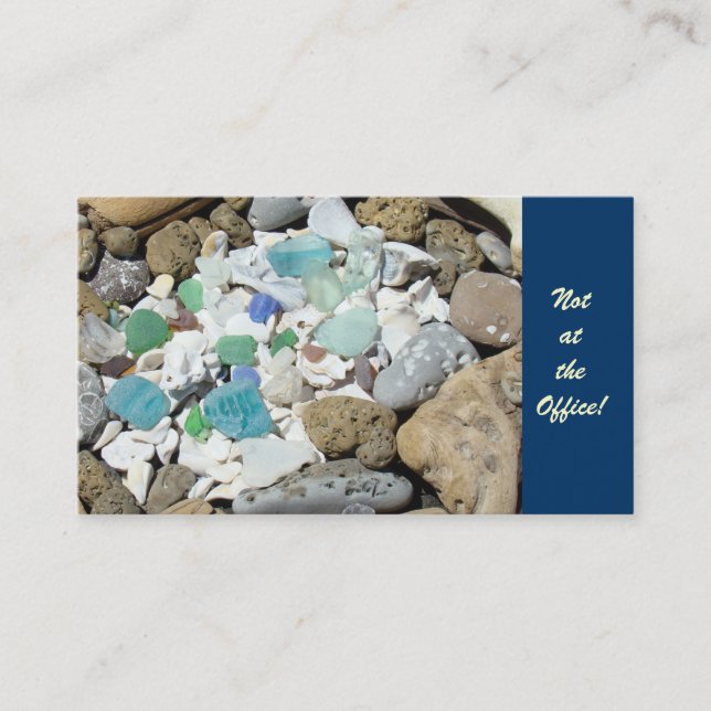 Cartes de visite retirés pas à la plage de bureau (Devant)