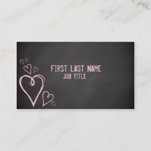 Cartes de visite roses de coutume de tableau de