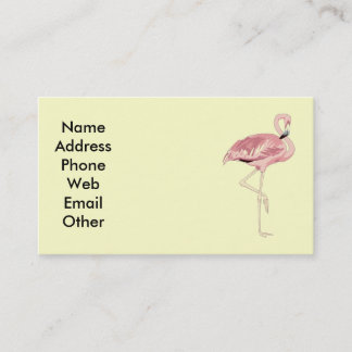 Cartes de visite roses de Flamant rose