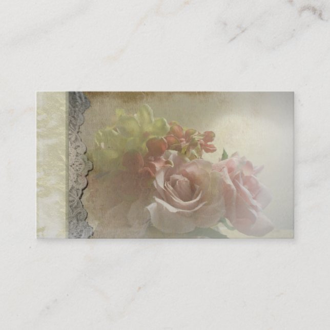 Cartes de visite roses d'invitation de quinceanera (Devant)