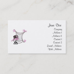 Cartes de visite roses funky