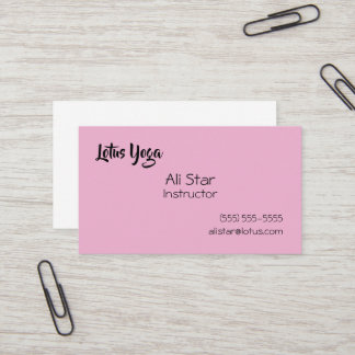 Cartes de visite roses Lotus solides
