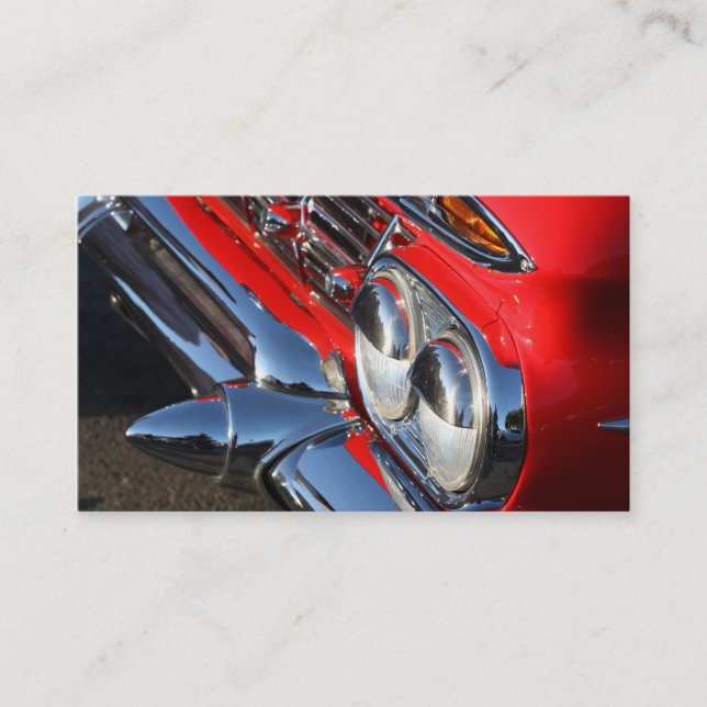 Cartes de visite rouges classiques de voiture (Devant)