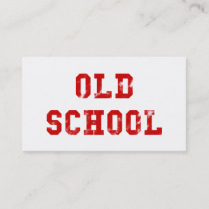 Cartes de visite rouges de la vieille école   Anci