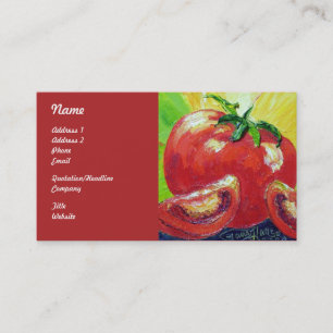 Cartes de visite rouges de tomate