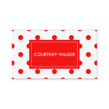 Cartes de visite rouges mignons superbes de point