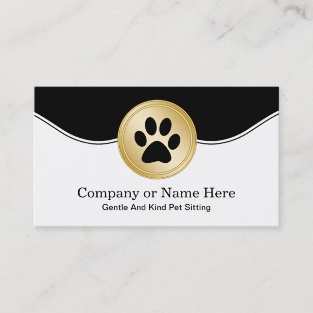 Cartes de visite se reposants d'animal familier (Devant)