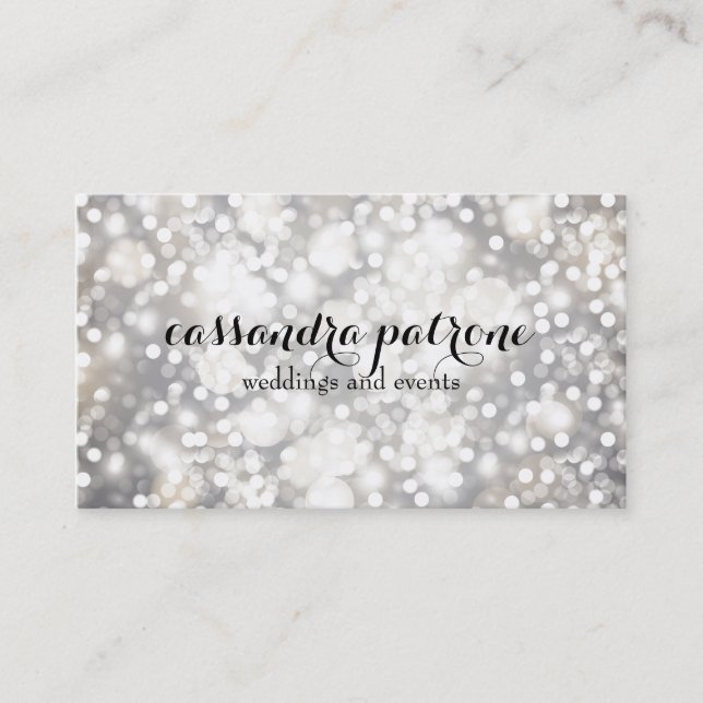 Cartes de visite simplement chics d'argent et d'or (Devant)