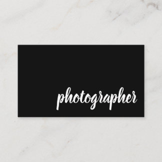 Cartes de visite simples à typographie noire moder