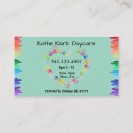 Cartes de visite simples de garderie