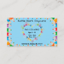 Cartes de visite simples de garderie