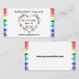 Cartes de visite simples de garderie