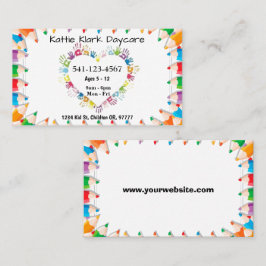 Cartes de visite simples de garderie