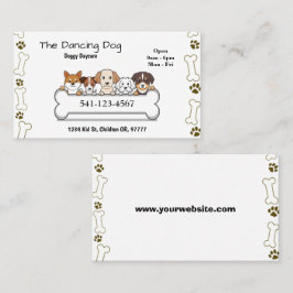 Cartes de visite simples de garderie pour chiens