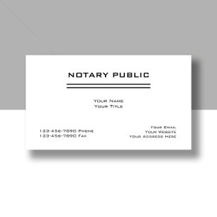 Cartes de visite simples de notaire
