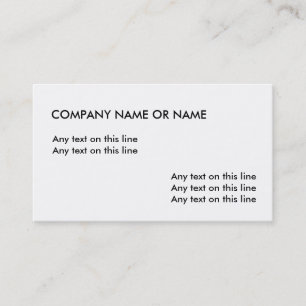 Cartes de visite simples et ordinaires