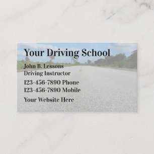Cartes de visite simples pour école de conduite