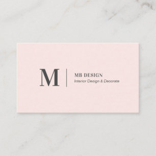 Cartes de visite simples rose minimalistes moderne