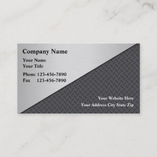 Cartes de visite simulés en métal