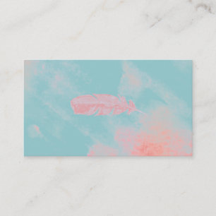 Cartes de visite spirituels de colombe de plume de