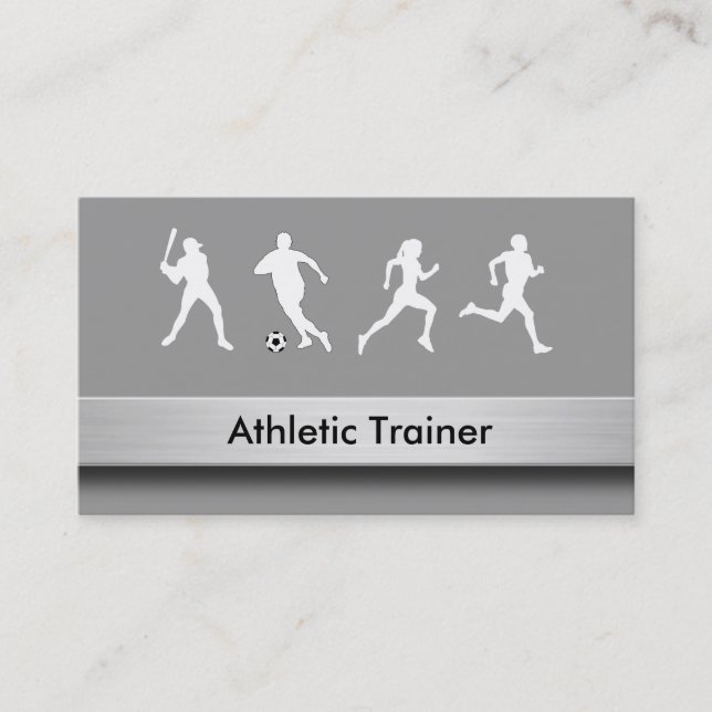 Cartes de visite sportifs d'entraîneur (Devant)
