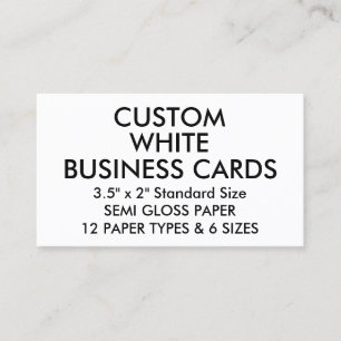 Cartes de visite standard BRILLANTS personnalisés