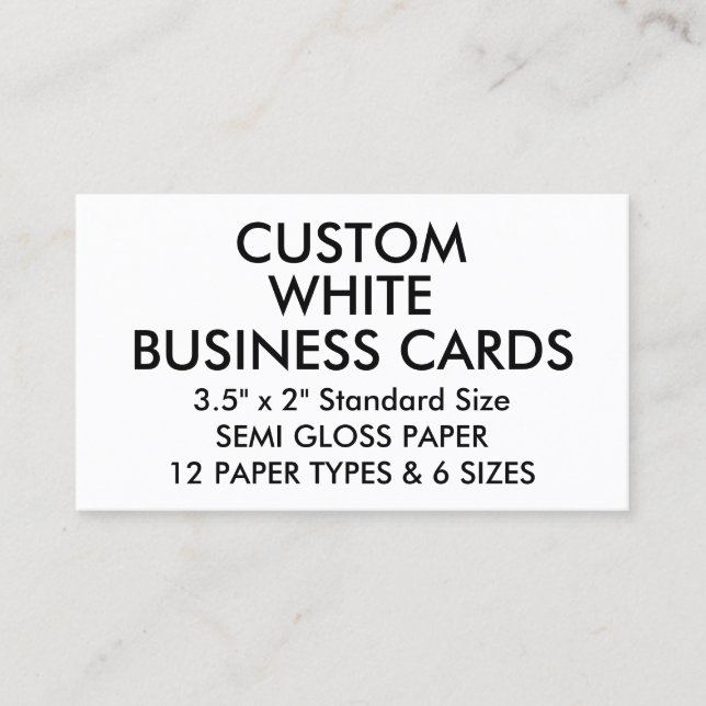 Cartes de visite standard BRILLANTS personnalisés (Devant)