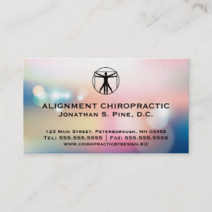 Cartes de visite standard élégants de chiropract