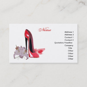 Cartes de visite stylets d'art de chaussure