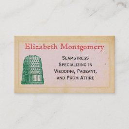 Cartes de visite sur mesure vintage Thimble Seamst
