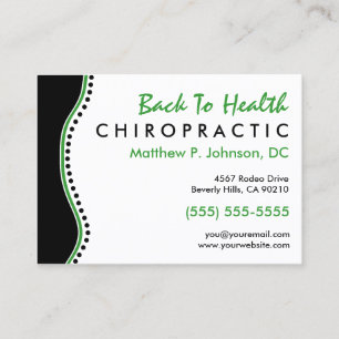 Cartes de visite surdimensionnés de chiropractie