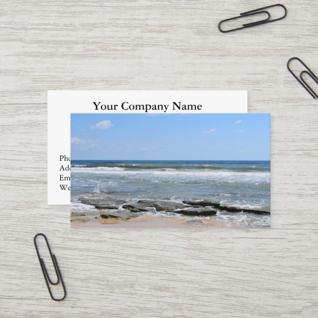 Cartes de visite Surfs rocheux (Devant/Arrière en situation)