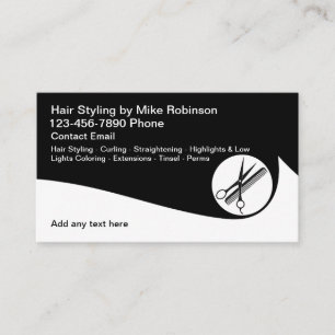 Cartes de visite Thème Coiffeur Rose Belle