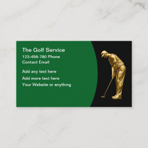Cartes de visite thème golf élégant