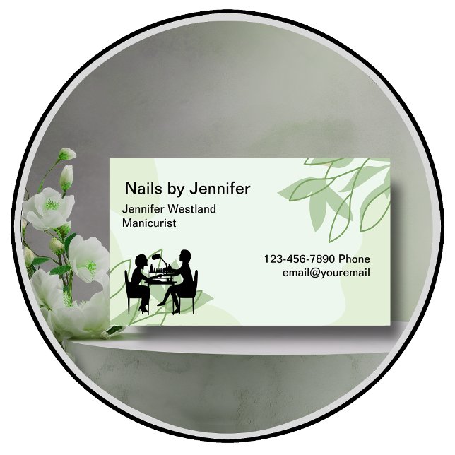 Cartes de visite thème Manucure Ongles (Créateur téléchargé)