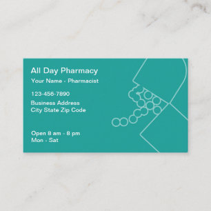 Cartes de visite thème pharmacie moderne pharmacie