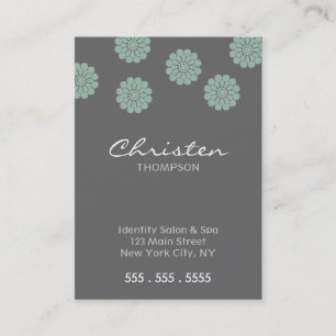 cartes de visite turquoises